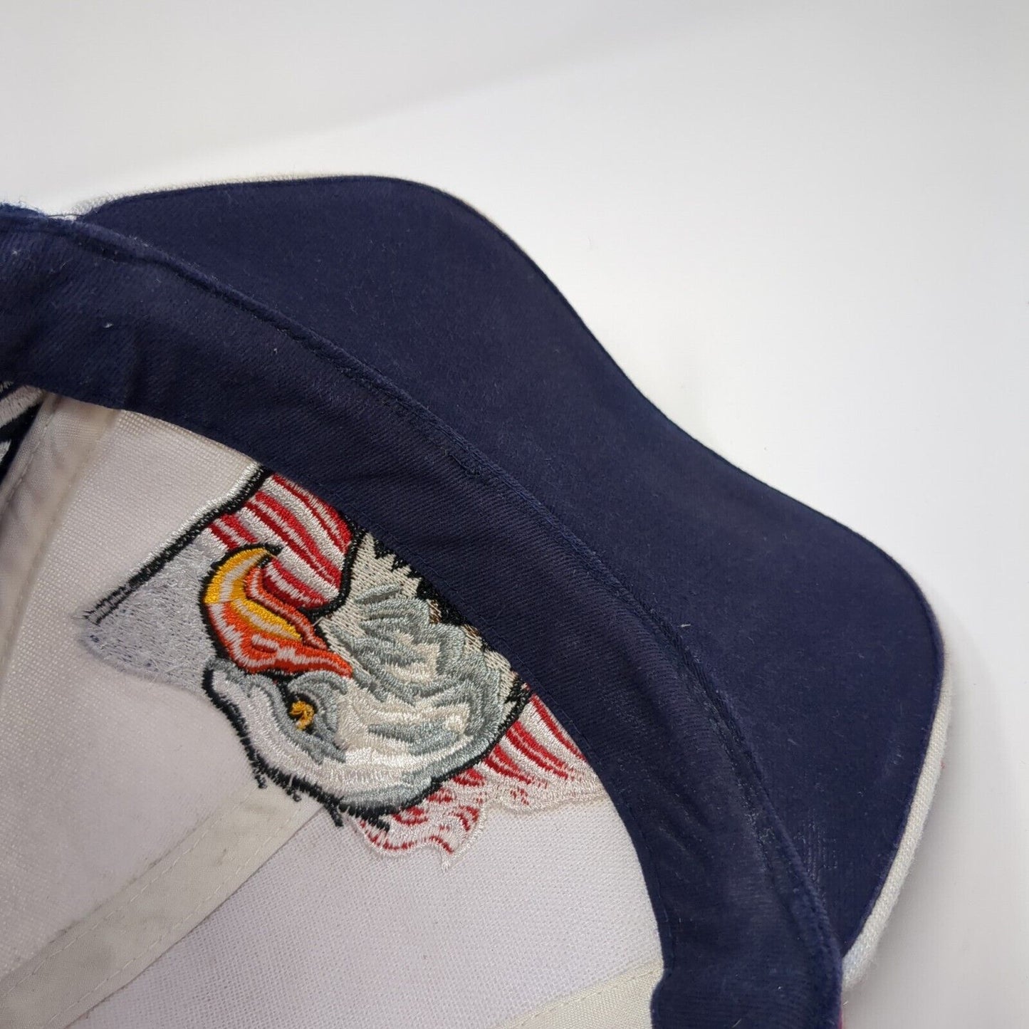 USA Flag Eagle Strapback Hat Multi One Size Adjustable Colorblock
