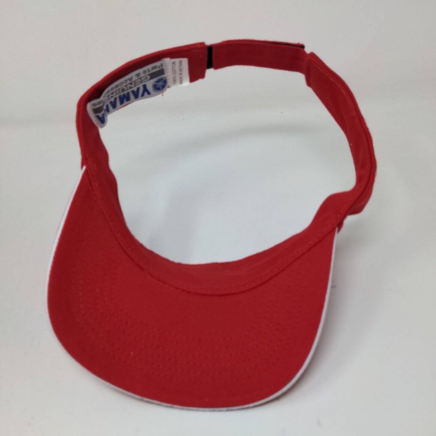 Yamaha Men's Strapback Visor Hat Cap Red Embroidered Are You True Blue Official