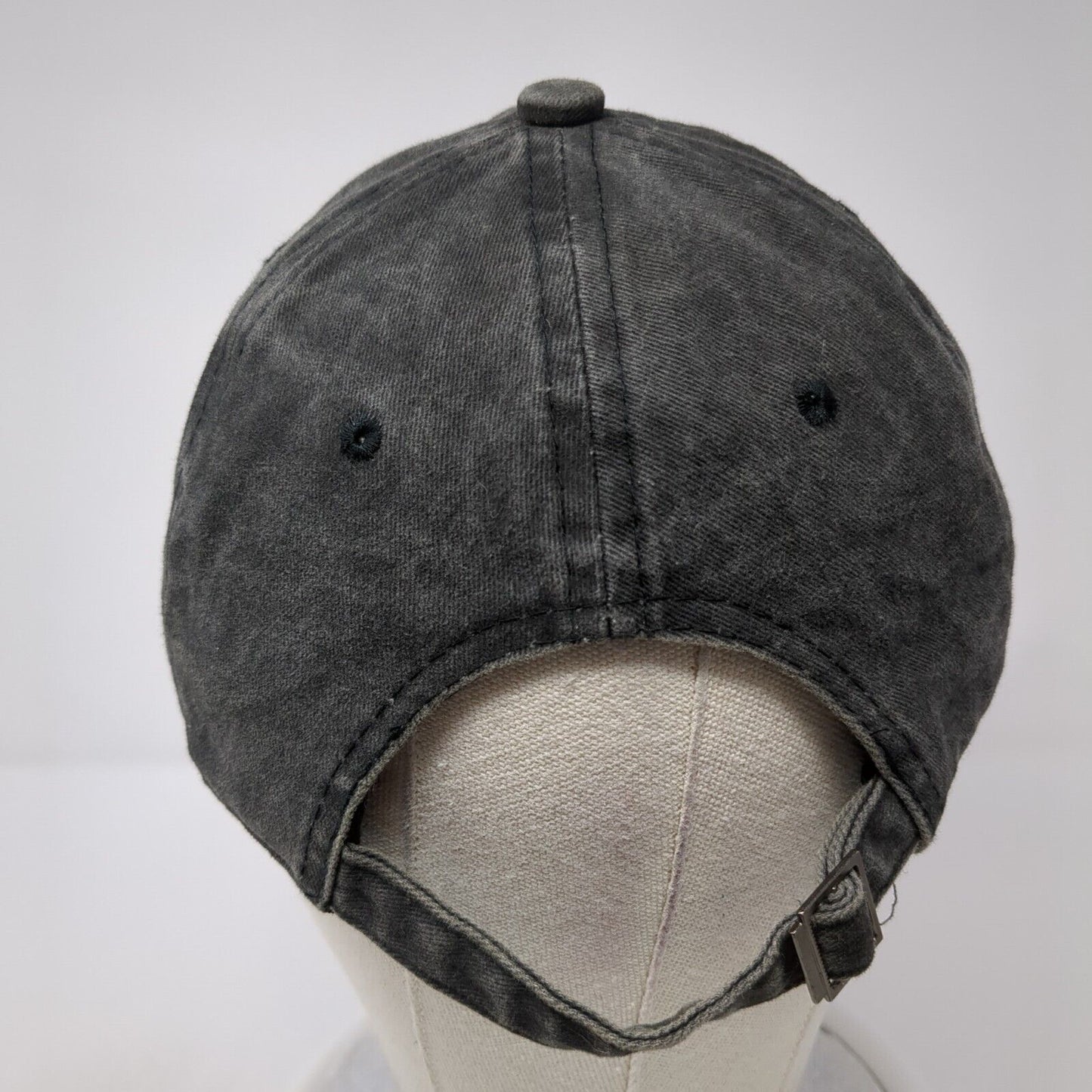 WDW5 Slideback Hat Gray One Size Adjustable Solid 6 Panel Vent Holes