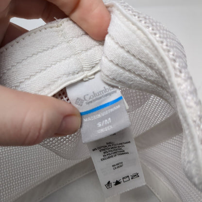 Columbia Tree Flag Fitted Trucker Hat Blue S/M Lightweight Embroidered Mesh Back