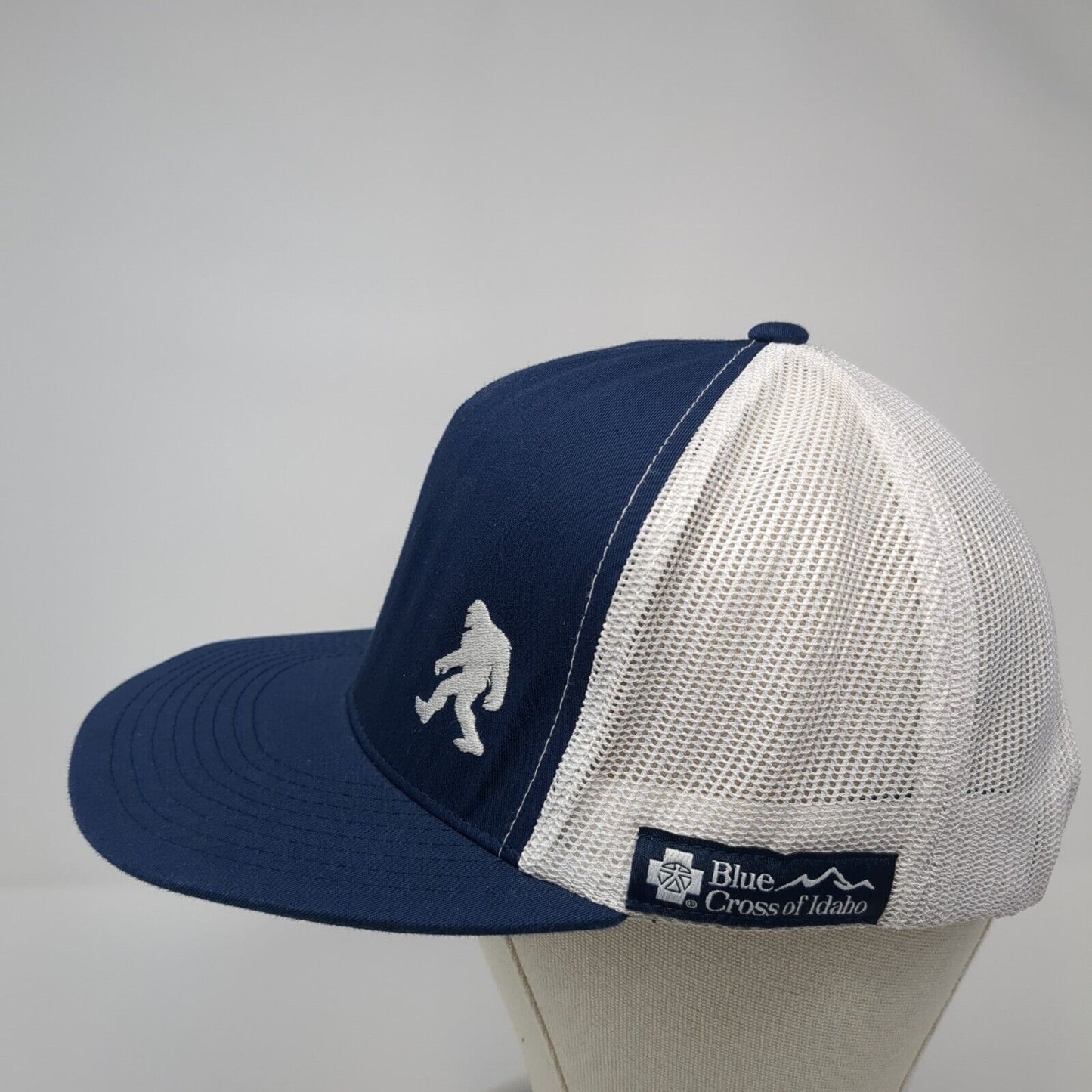 Bigfoot Blue Cross of Idaho Snapback Trucker Hat Blue One Size Mesh Back