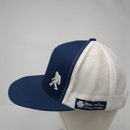 Bigfoot Blue Cross of Idaho Snapback Trucker Hat Blue One Size Mesh Back