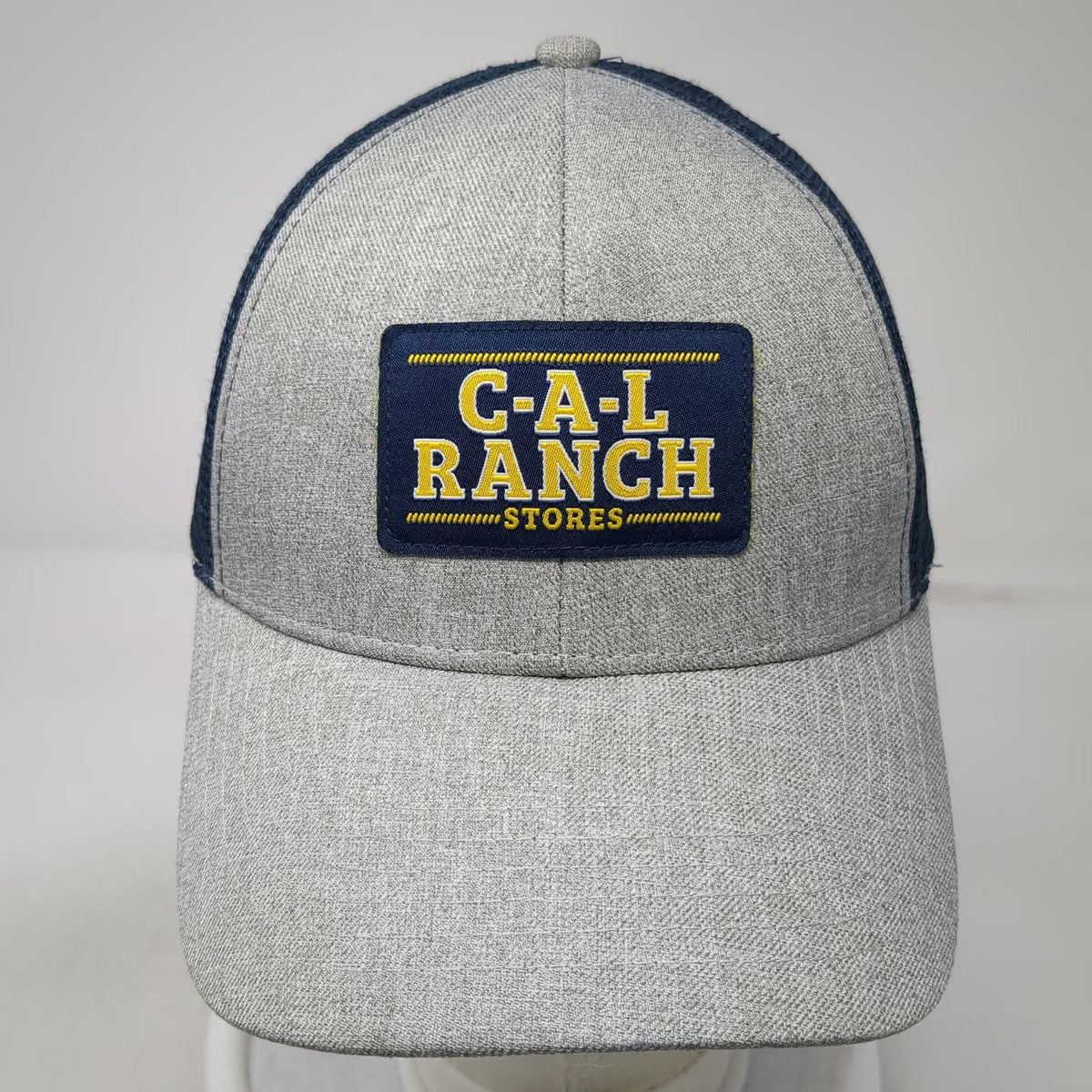 Gray Blue Trucker Hat One Size CAL Ranch Stores Mesh Snapback Patch Embroidery