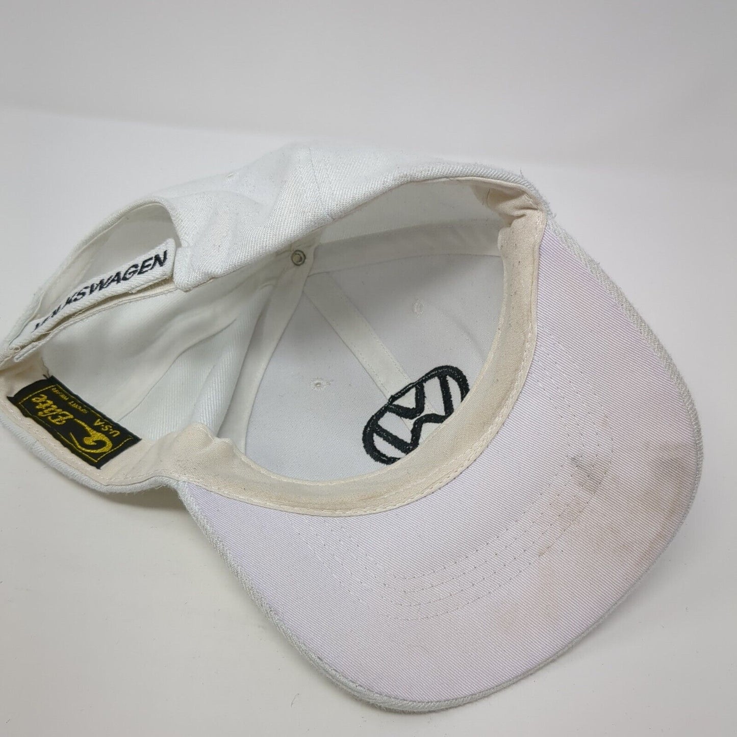 Volkswagen Strapback Hat White One Size Adjustable Embroidered Elite