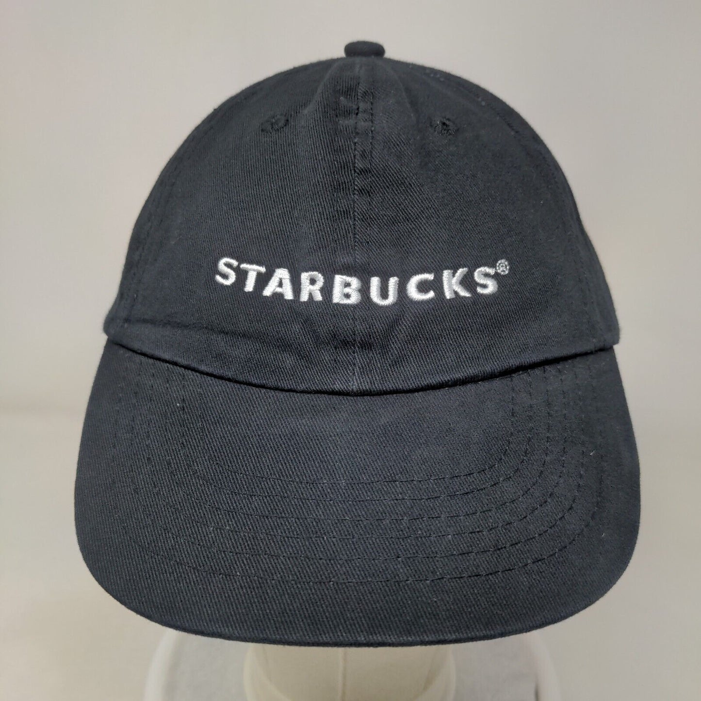 Starbucks Strapback Hat Black One Size Embroidered Employee Uniform