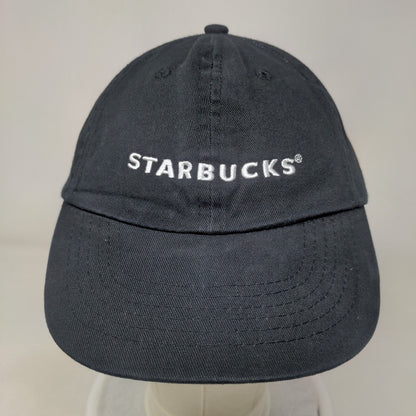 Starbucks Strapback Hat Black One Size Embroidered Employee Uniform