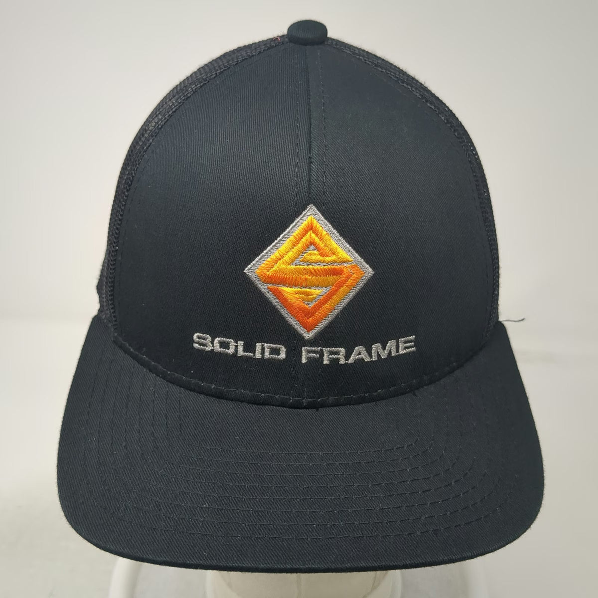 Outdoor Cap Baseball Cap Black One Size Solid Frame Orange Mesh Strapback Hat
