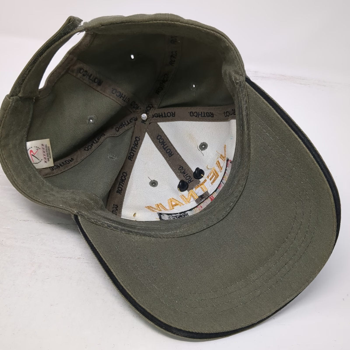 Rothco Vietnam Veteran Green One Size Baseball Cap Hat Strapback Ribbons CIB