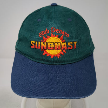 Green Blue Baseball Cap One Size Suncoast Las Vegas Club Denaro Sun Logo Hat