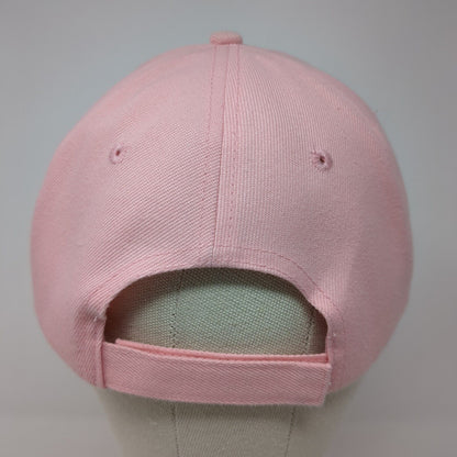 Chicago Strapback Hat Pink One Size Adjustable Embroidered Patriotic 6 Panel