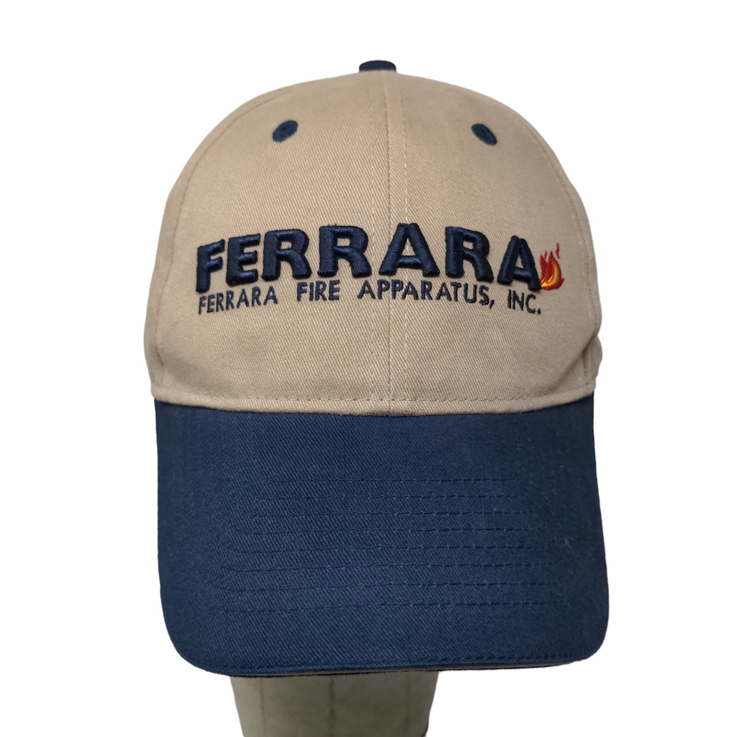 Ferrara Fire Men's Strapback Hat Tan Adjustable Embroidered Logo