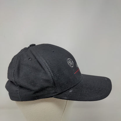 GE Plastics Snapback Hat Black One Size Adjustable Embroidered 6 Panel
