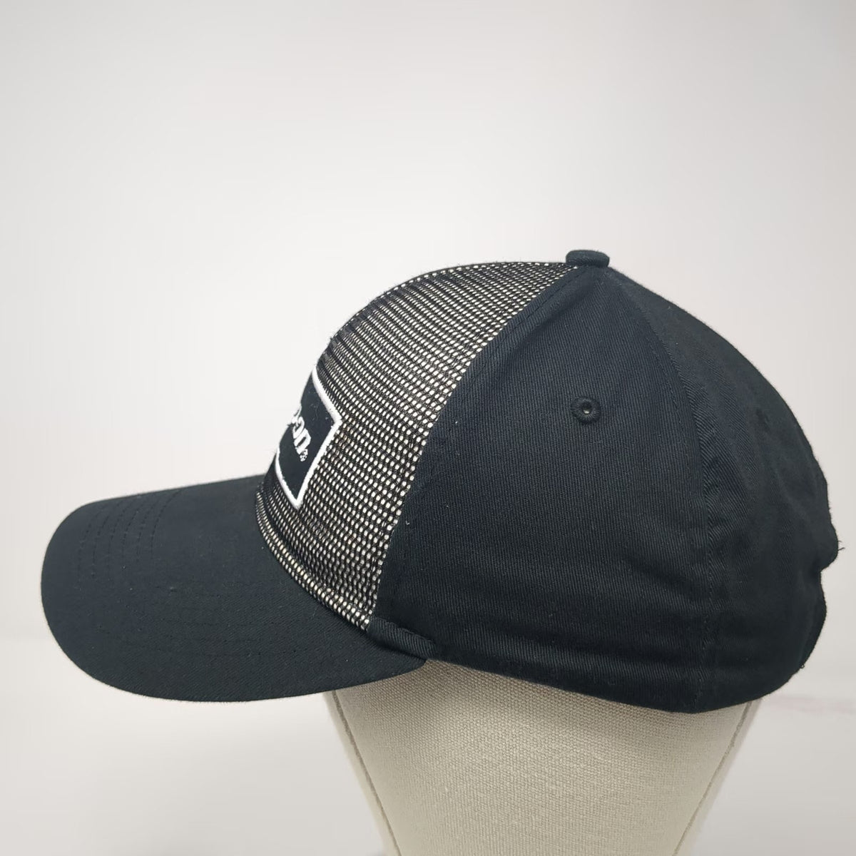 Snap-on Baseball Cap Black One Size Mesh Back Hat Logo Patch Official Licensed