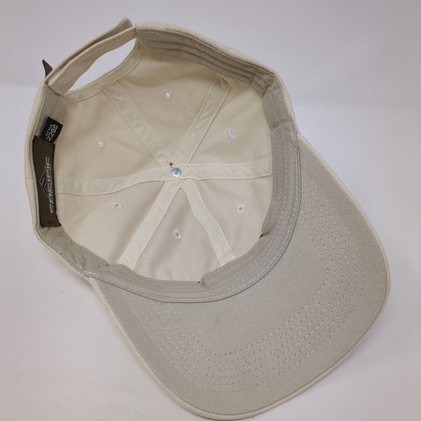 Kendall Strapback Hat Tan One Size Adjustable Embroidered 220C Pacific Headwear