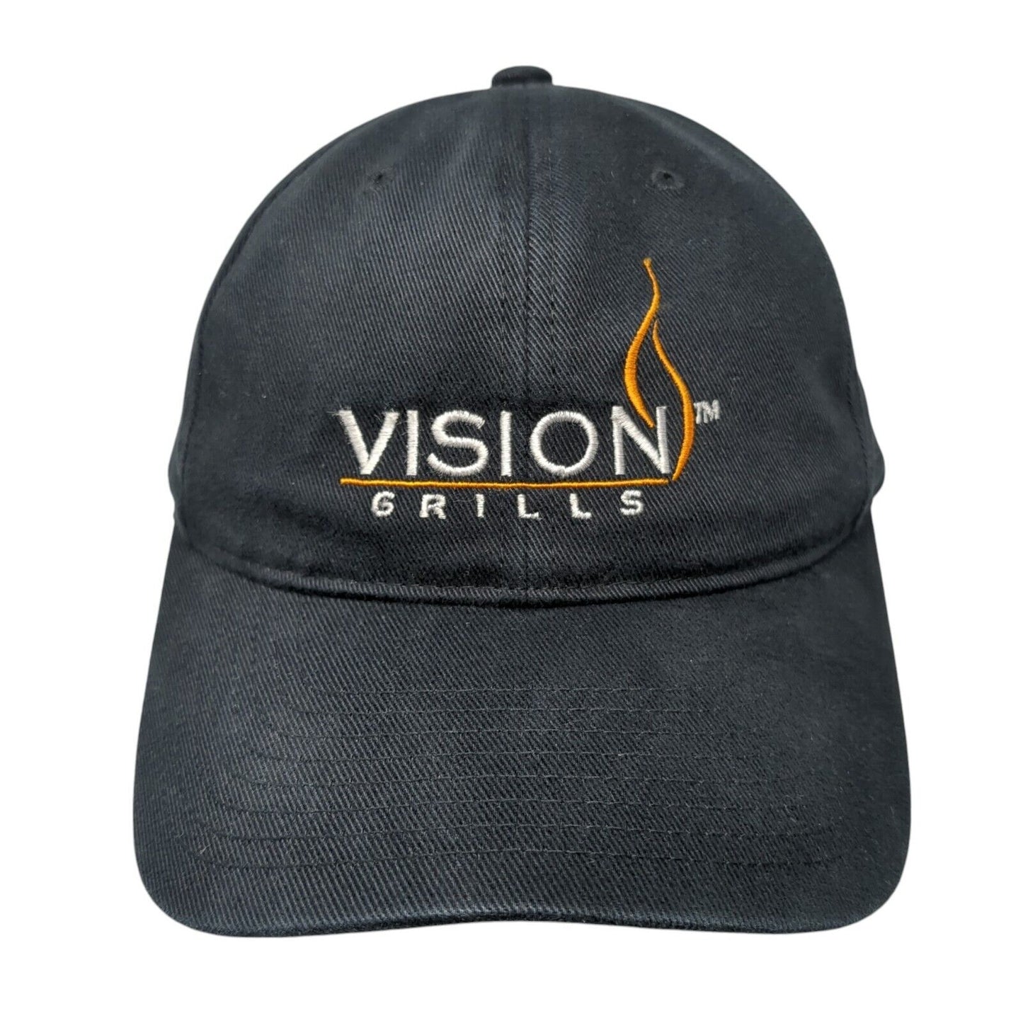 Vision Grills Strapback Hat Black OS Adjustable Embroidered Classics Yupoong