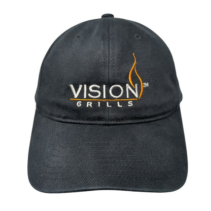 Vision Grills Strapback Hat Black OS Adjustable Embroidered Classics Yupoong