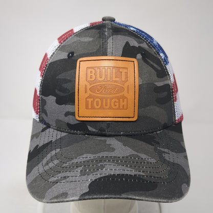Ford Built Tough Trucker Hat Multicolor One Size Adjustable Mesh Back Patriotic