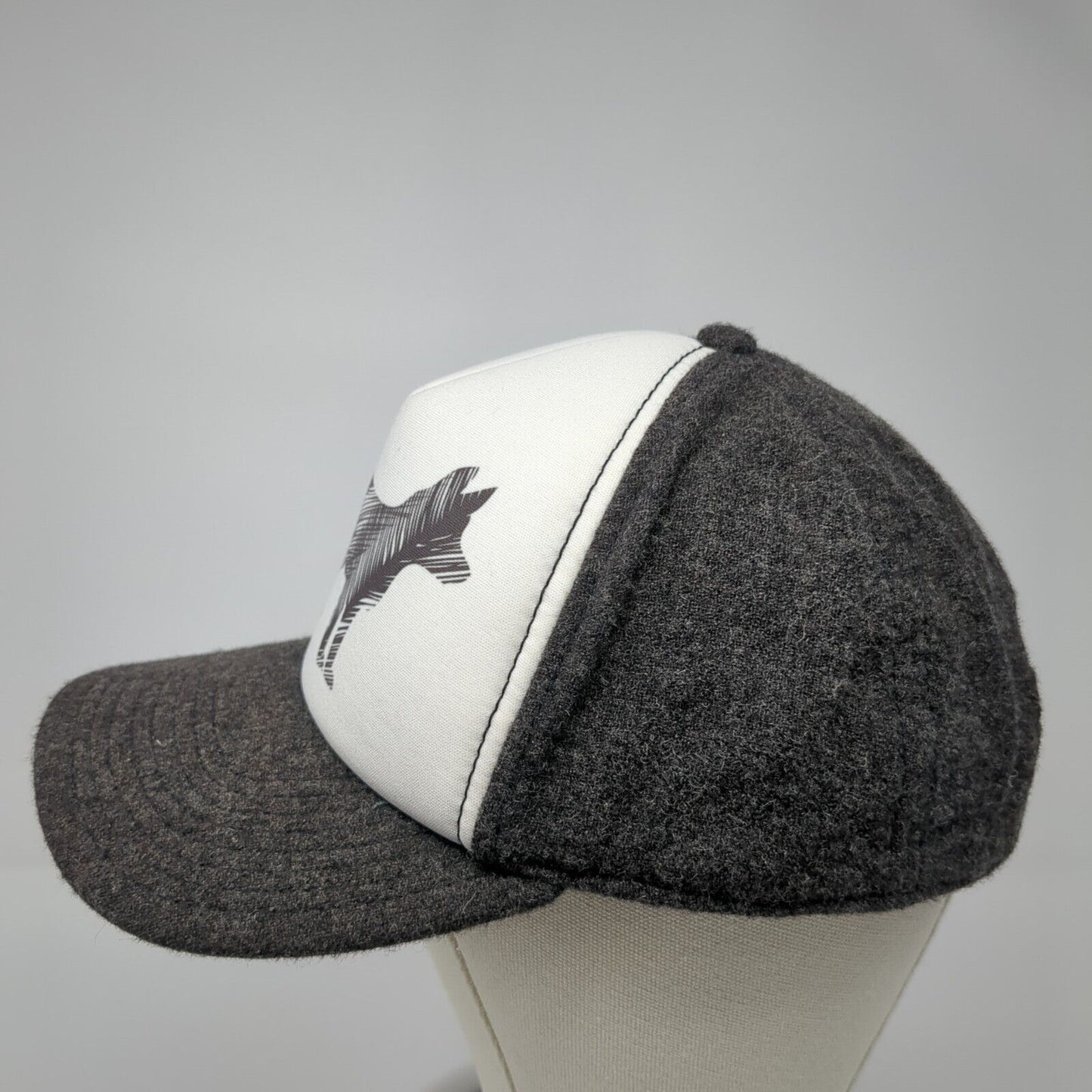 Wolf Snapback Hat Gray One Size Adjustable Colorblock Outdoor Pistil