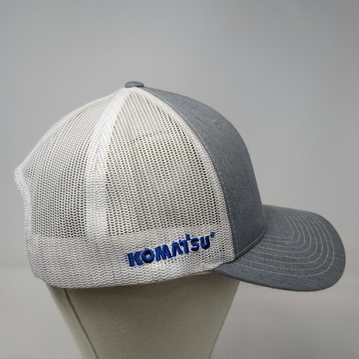 Richardson Trucker Hat Gray One Size Modern Machinery Komatsu Mesh Snapback