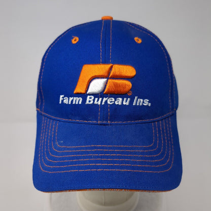 Farm Bureau Ins. Strapback Hat Blue One Size Adjustable We Know Idaho