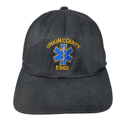 Union County Ems Fitted Hat Black L/XL Embroidered Vented Holes Port Authority