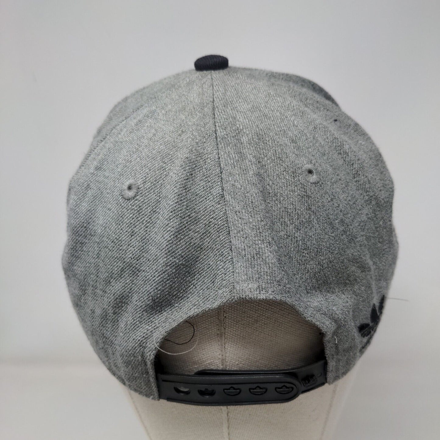 Adidas Originals Snapback Hat Gray One Size Embroidered Colorblock