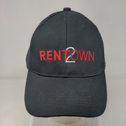 Rentown Snapback Trucker Hat Black One Size Embroidered Mesh Back
