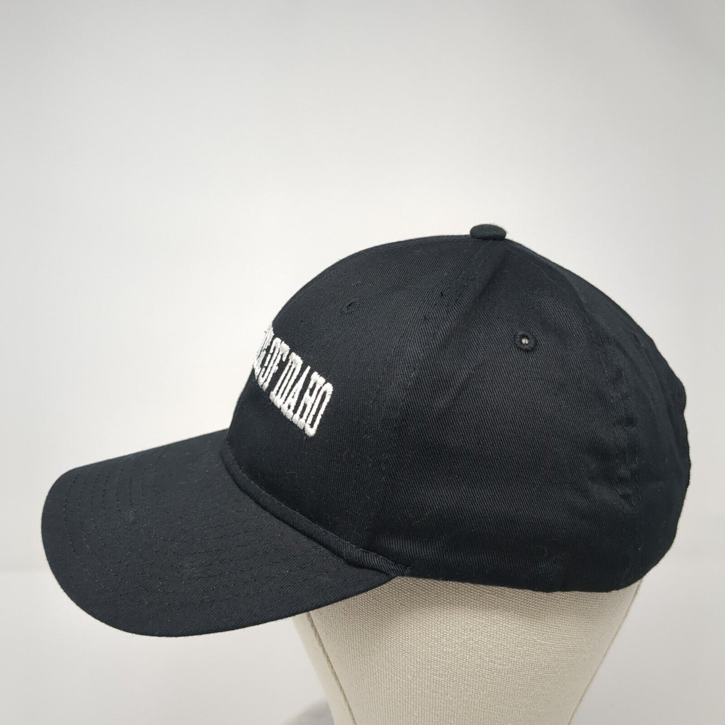 The College Of Idaho Strapback Hat Black One Size Adjustable Otto