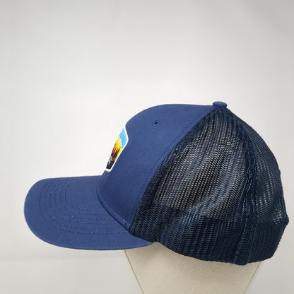 Threadgrit Snapback Mesh Back Trucker Hat Blue One Size Adjustable