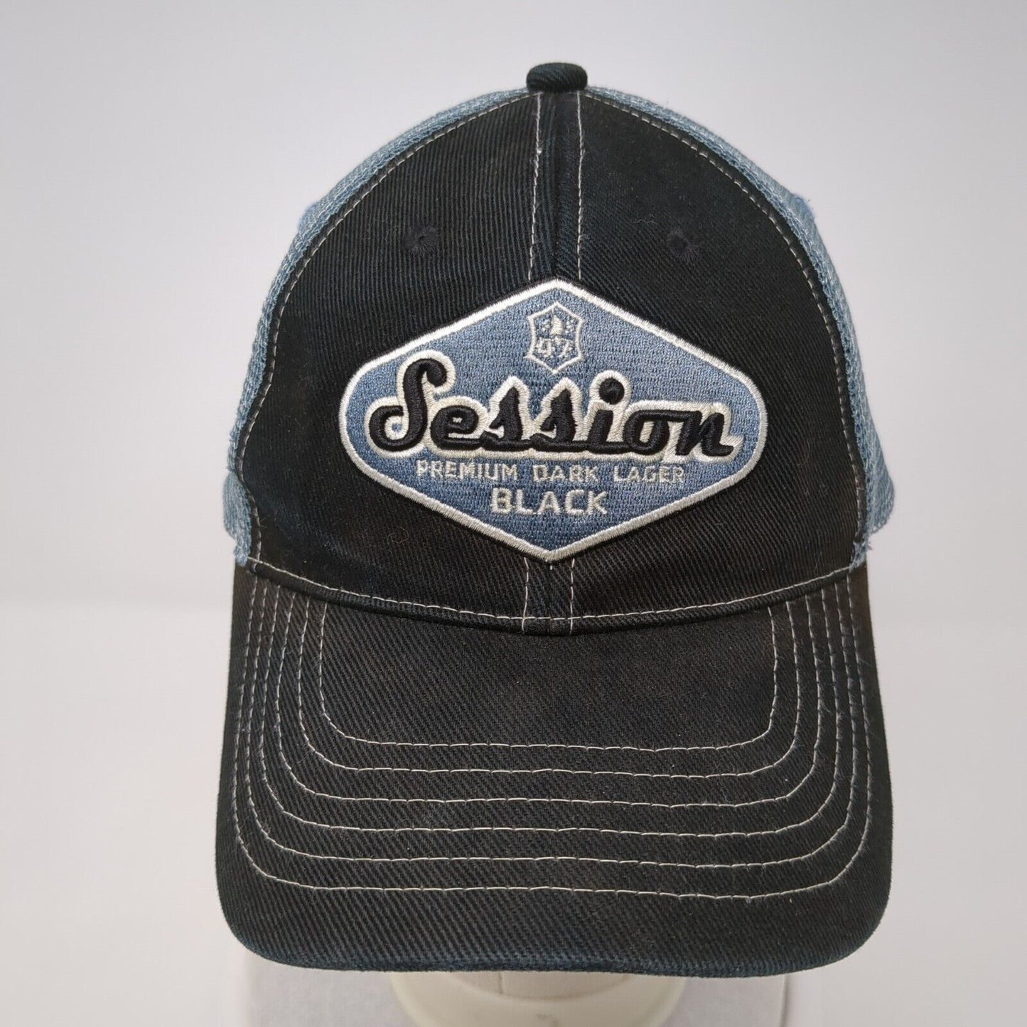 Session Premium Dark Lager Black Slideback Trucker Hat Black One Size