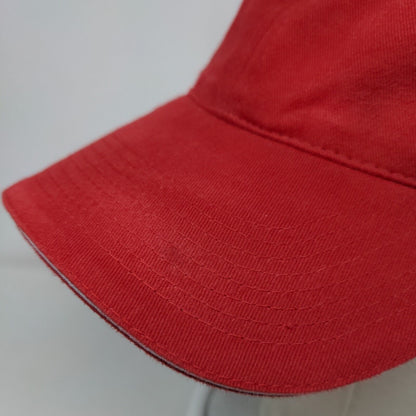 White Cross Switzerland Slideback Hat Red One Size Embroidered Adjustable