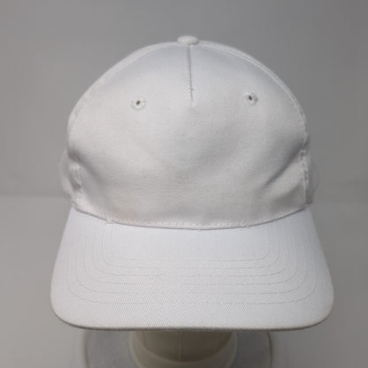 Cobra Snapback Hat White One Size Adjustable Vented Holes 6 Panel Blank