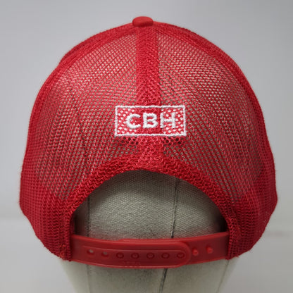 Otto Trucker Hat Red One Size Coors Beer Eagle Playing Cards Snapback Mesh Cap