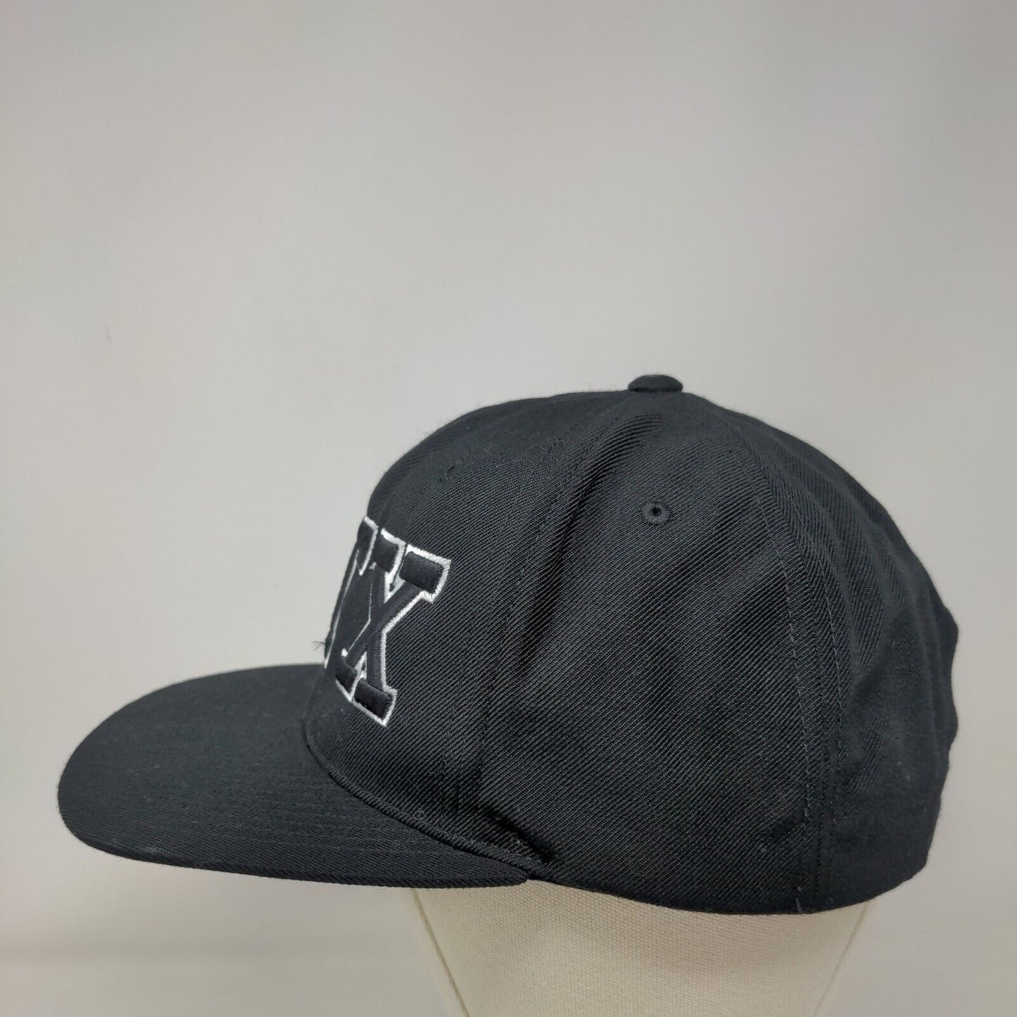 PTX Snapback Hat Black One Size Embroidered 6 Panel The Classic Yupoong