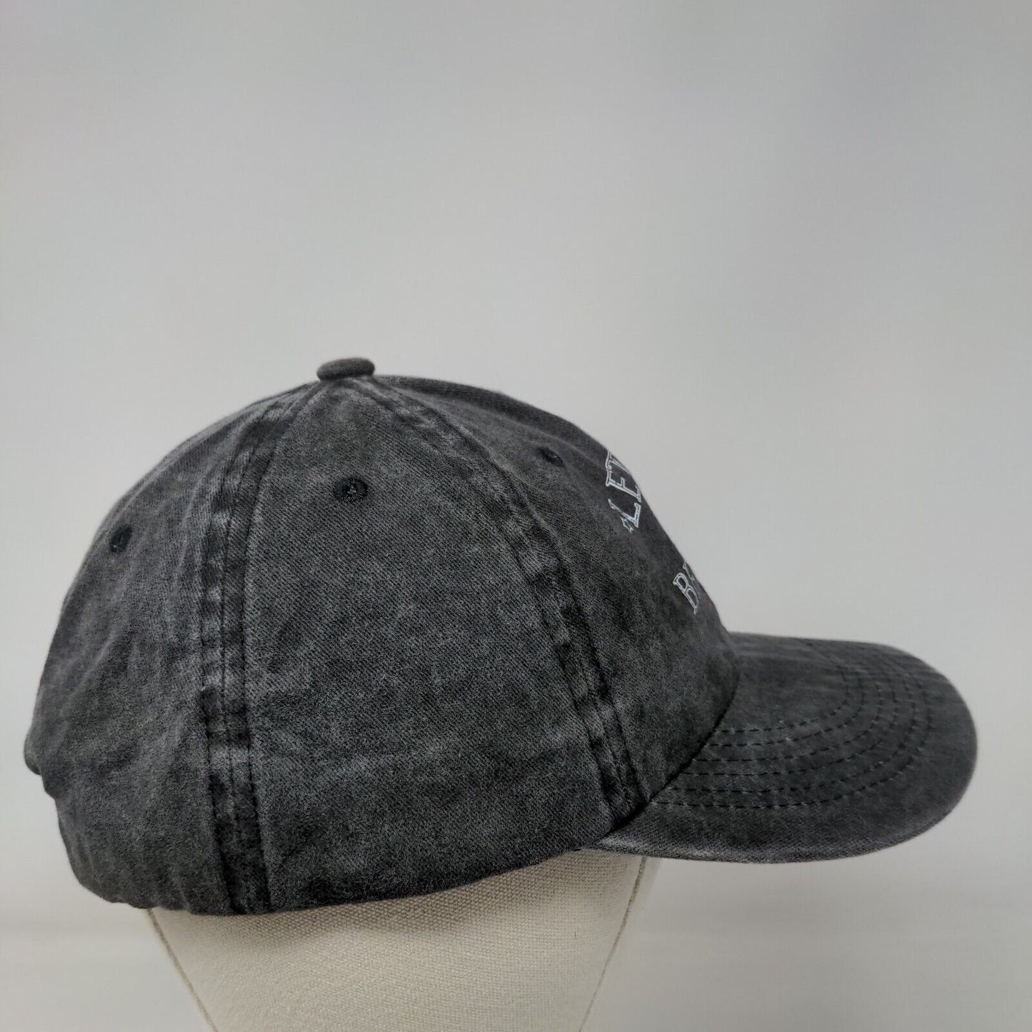 Let's Go Brandon American Flag Slideback Hat Gray One Size 6 Panel