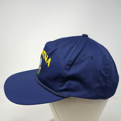 HS Headwear 5 Panel Blue One Size Soldotna Alaska Eagle Rope Hat Snapback Twill