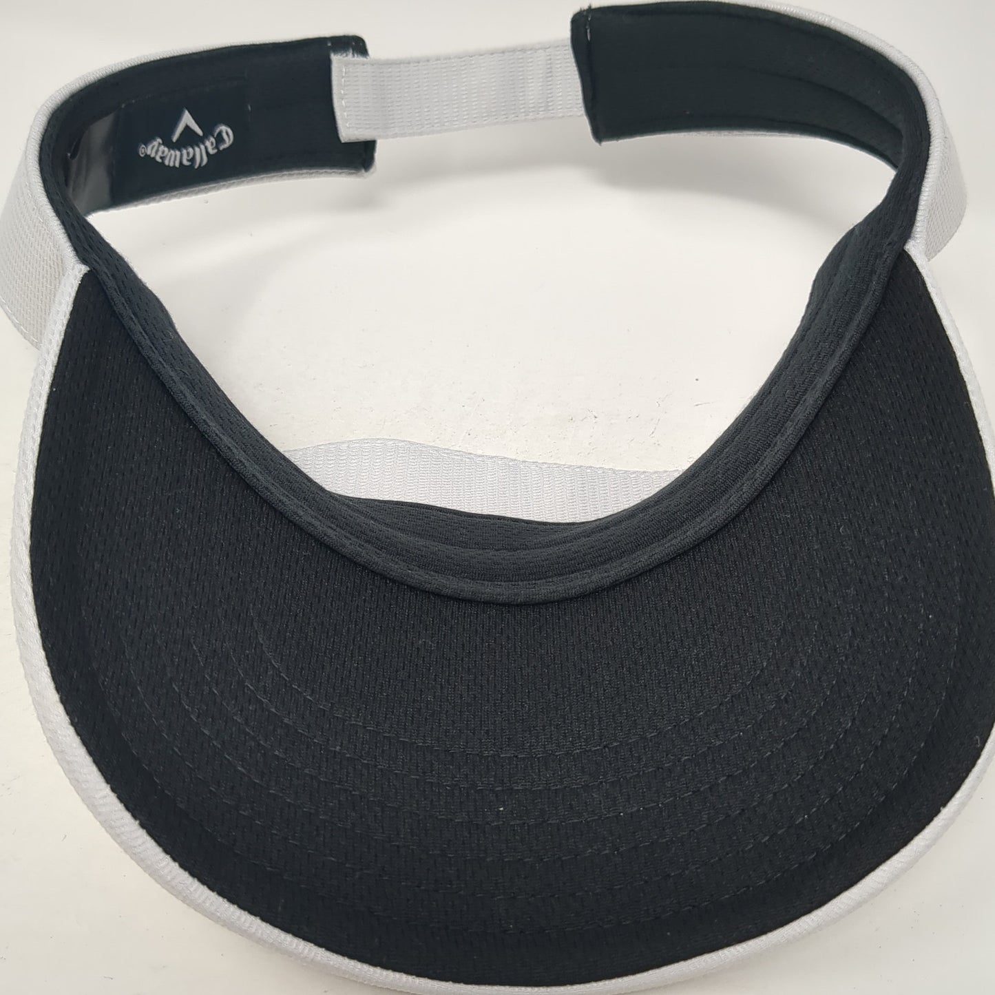 Callaway Strapback Sun Visor Hat White One Size Adjustable Strap Lightweight