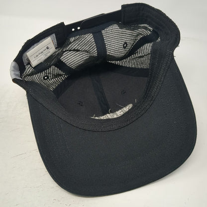 Carhartt Seneca Foods Black Trucker Hat One Size Mesh Snapback Corporate Logo