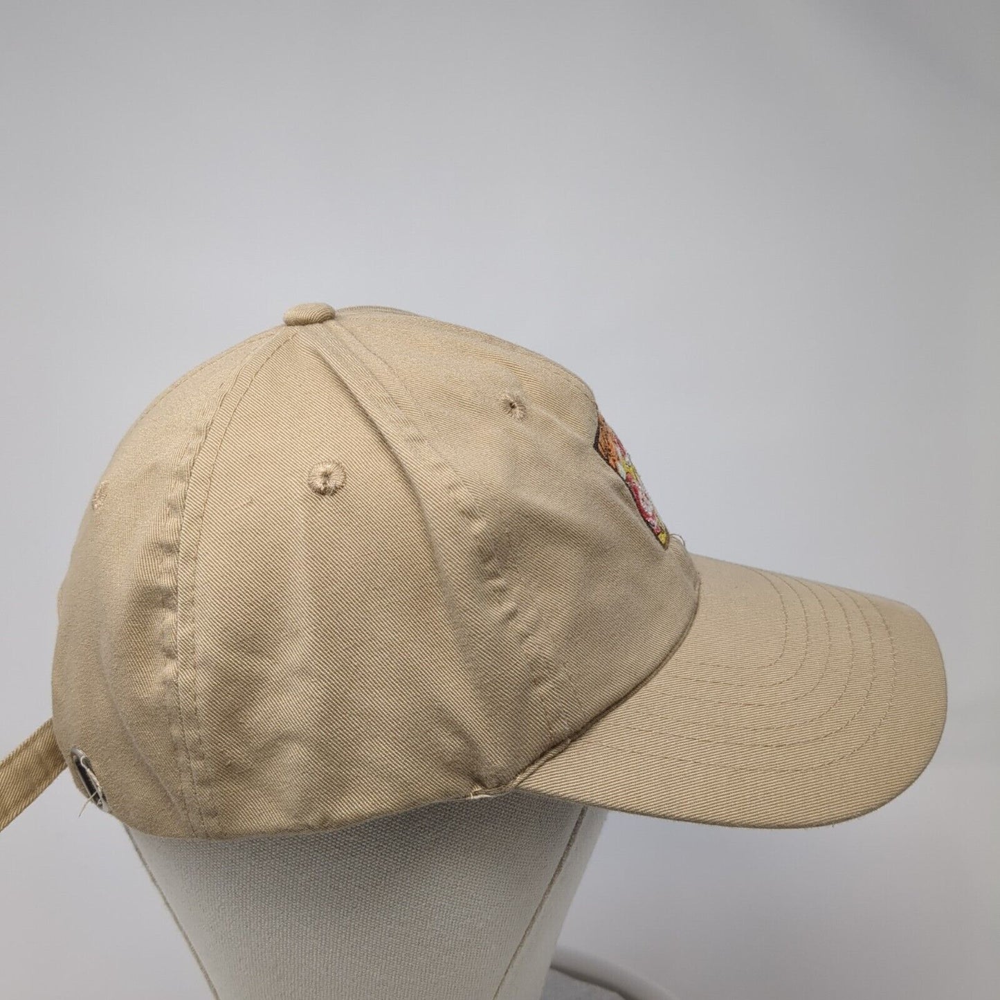 Las Manitas Austin TX Slideback Hat Tan One Size Adjustable Embroidered