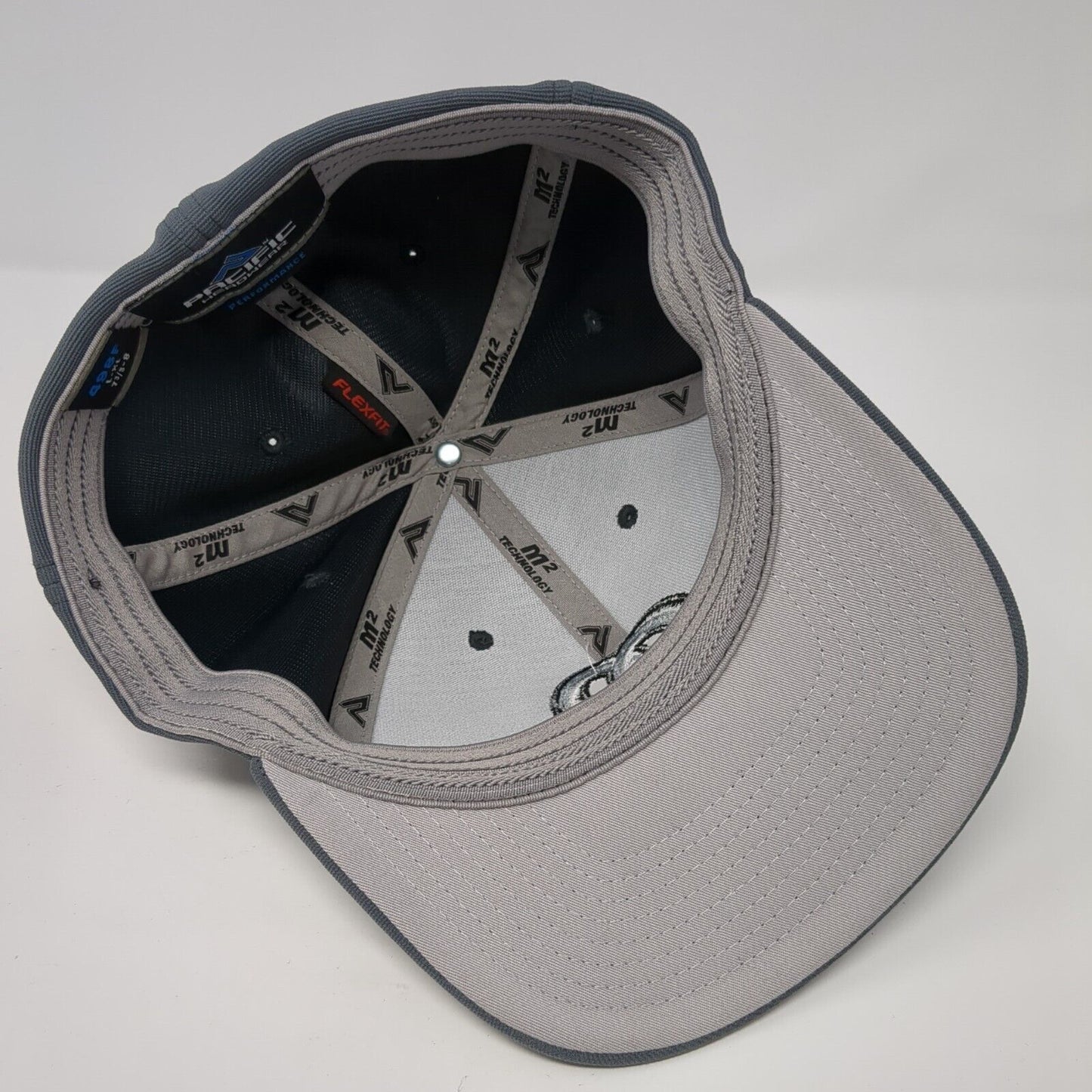 Billings Mustangs Fitted Hat Gray 7 3/8-8 Performance Pacific Headwear