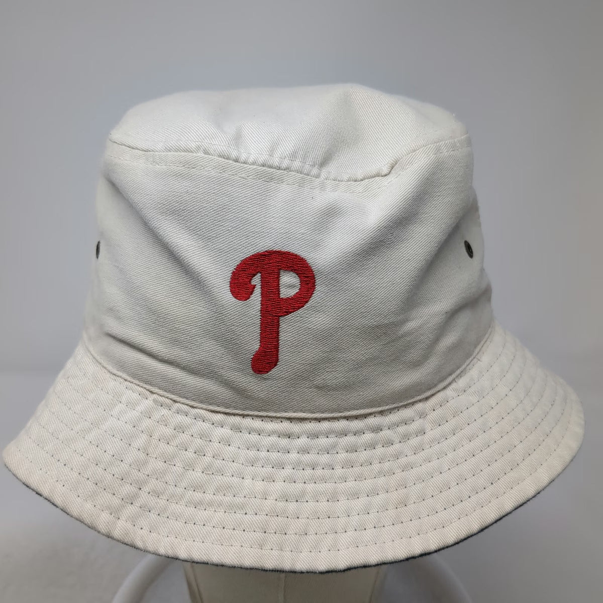 Philadelphia Phillies Reversible Bucket Hat Blue Beige One Size Embroidered P