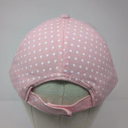 Unbranded Strapback Baseball Cap Pink One Size Adjustable Polka Dot Blank