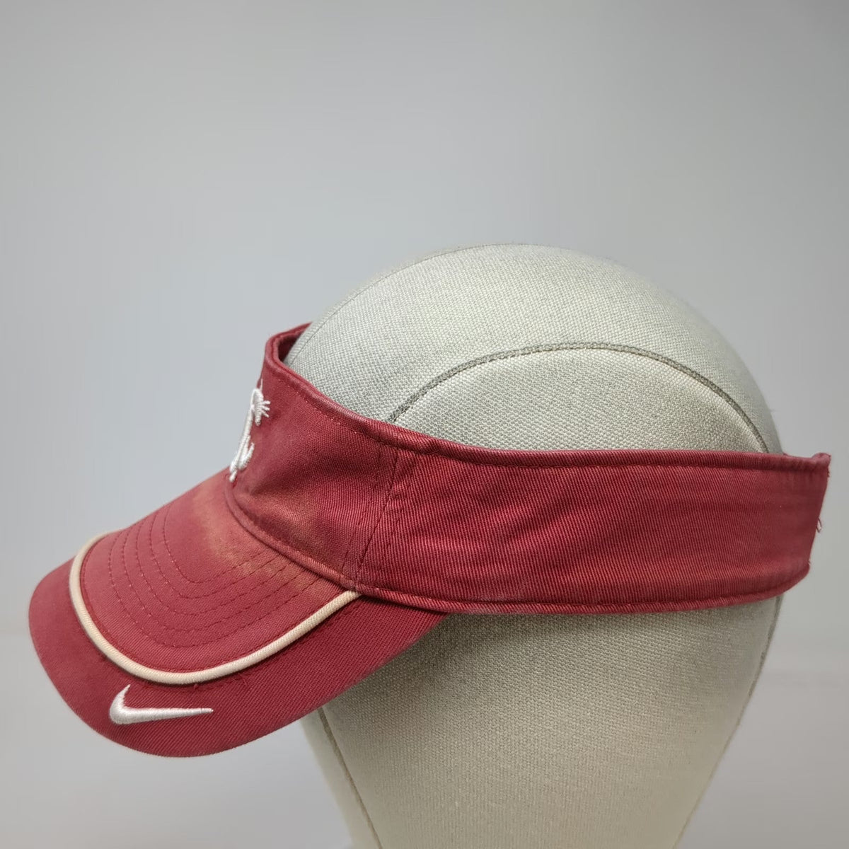 Nike Washington State Cougars NCAA Red Visor One Size Hat White Piping Strapback