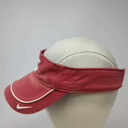 Nike Washington State Cougars NCAA Red Visor One Size Hat White Piping Strapback