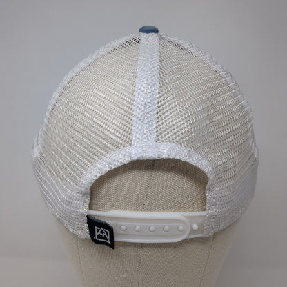 Avalanche Patch Snapback Trucker Hat Blue One Size Mesh Back Adjustable