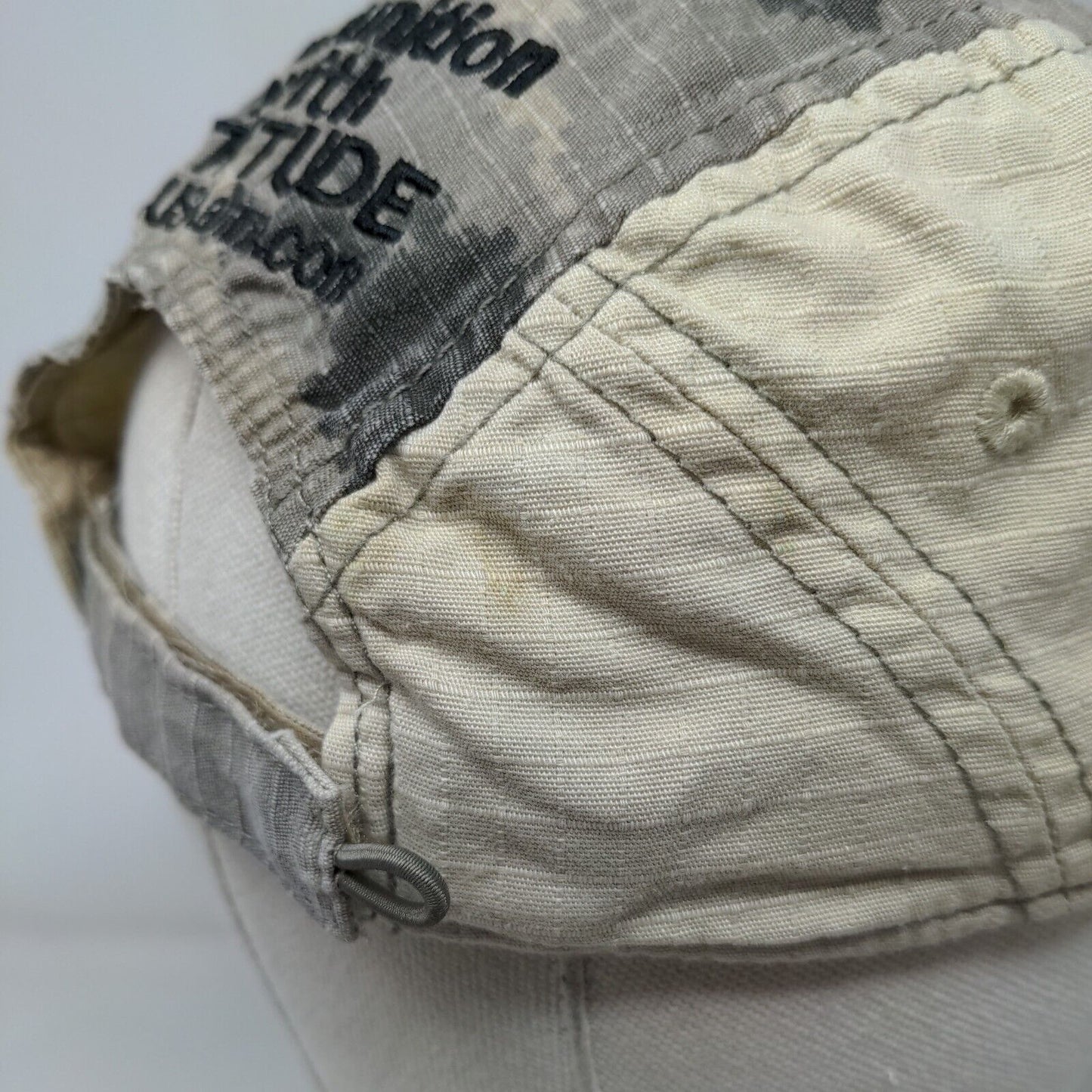 USA Ammo Strapback Hat Camo OSFM Embroidered Ammunition With Attitude