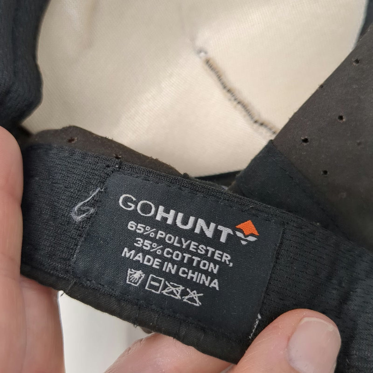 GOHUNT 5 Panel Hat Brown One Size Perforated Slideback Raised Logo Adjustable