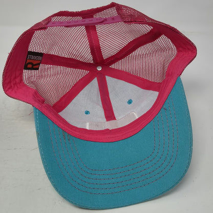 Rockville Trucker Hat Blue Pink One Size Zoo Boise Giraffe Mesh Snapback 1916