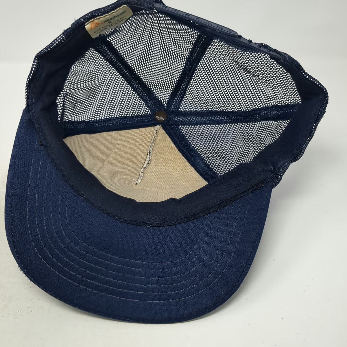 Headwear II Trucker Hat Blue One Size Mesh Back Nebraska Cattle Feeders Patch