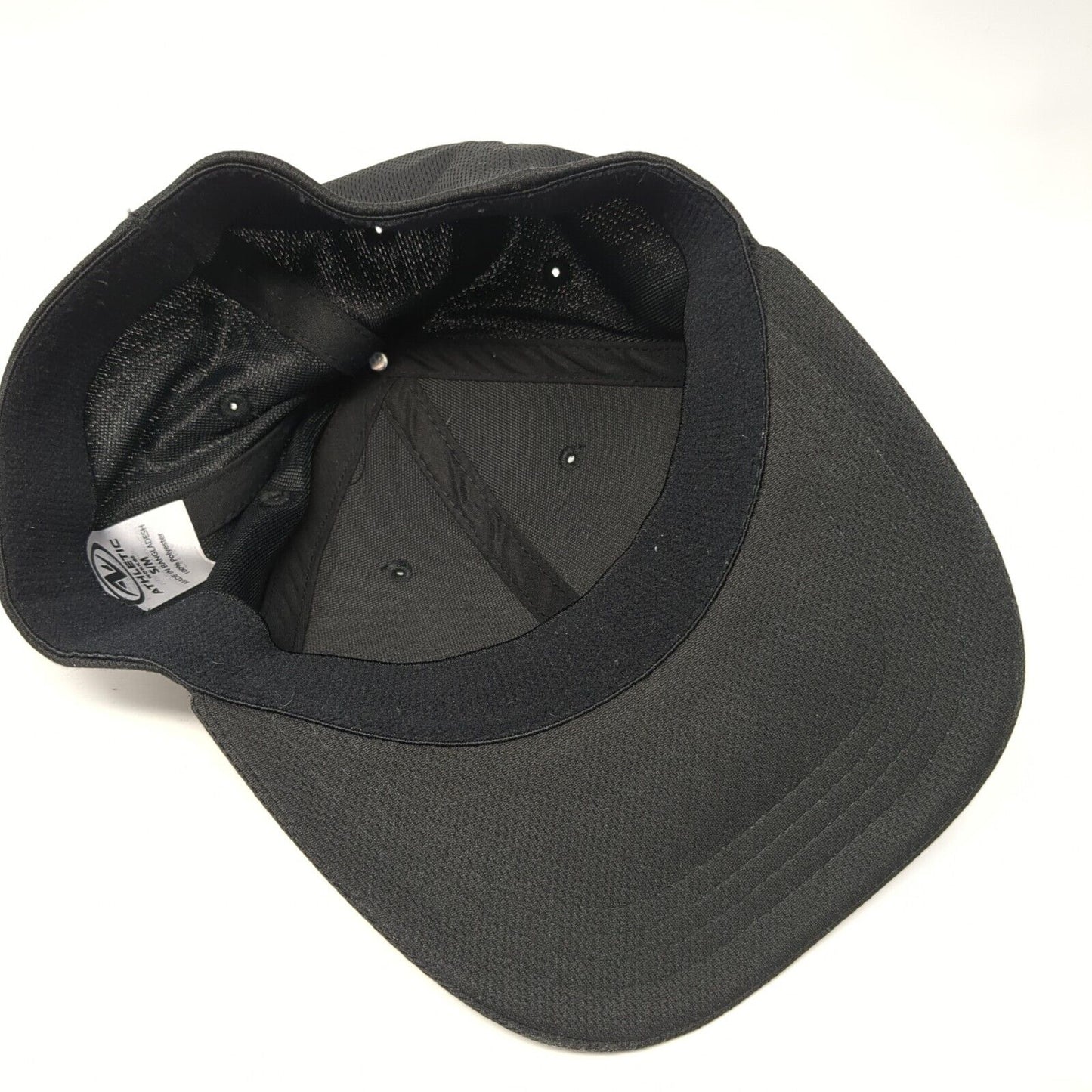 Moto Designs Fitted Hat Black S/M Stretch Solid 6 Panel Athletic Works